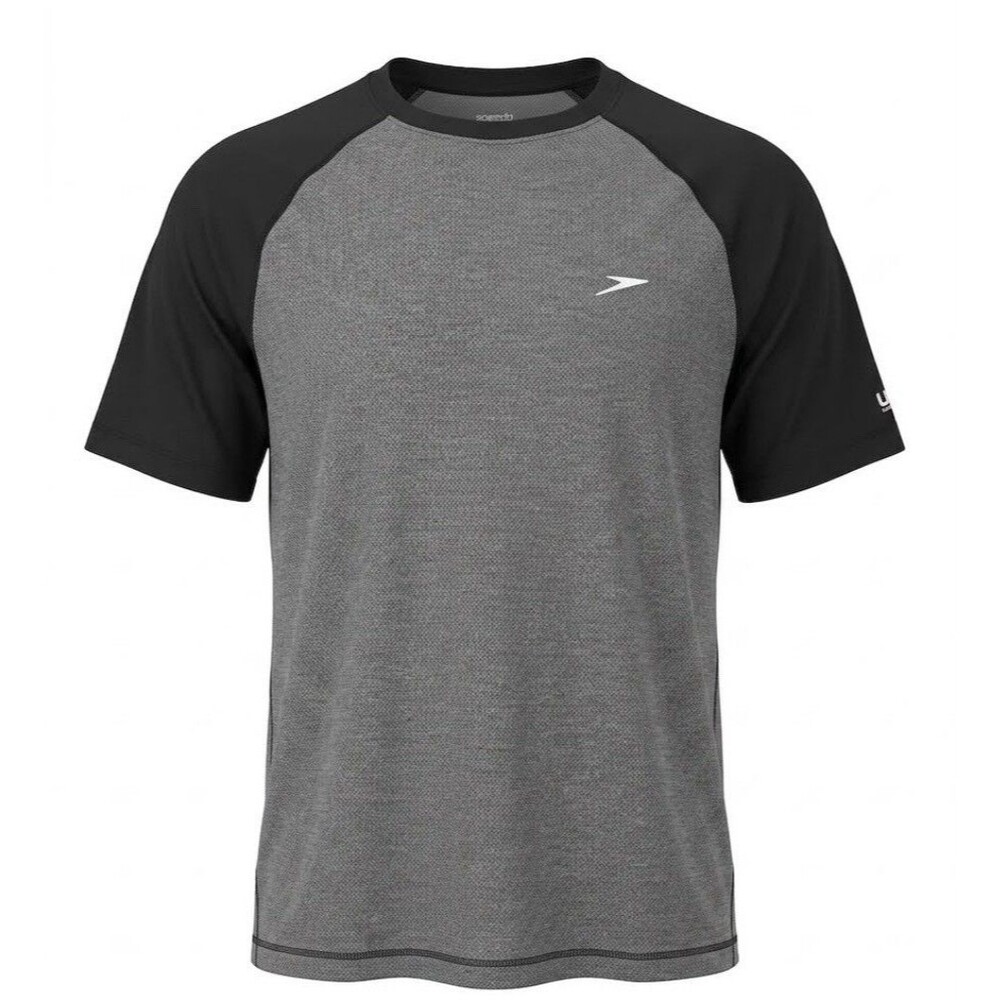 Speedo Rash Guard Mens 2XL UV Protection Block the Burn Swim Shirt Lightweight
